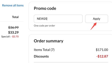 promo code